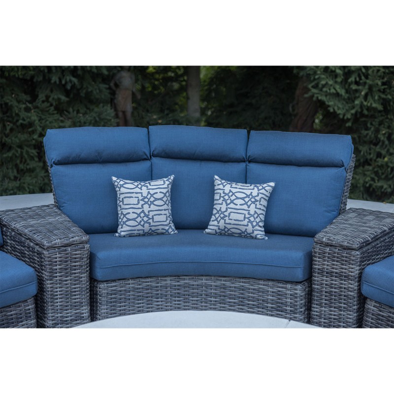 3- Cushioned Crescent Sofas with (6) 18