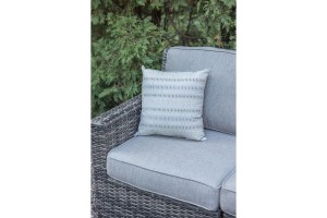 Cushioned Right Arm Sectional with 18” Throw Pillows 
